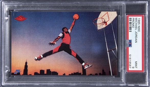 1985 Nike #2 Michael Jordan Promo Rookie Card - PSA MINT 9 